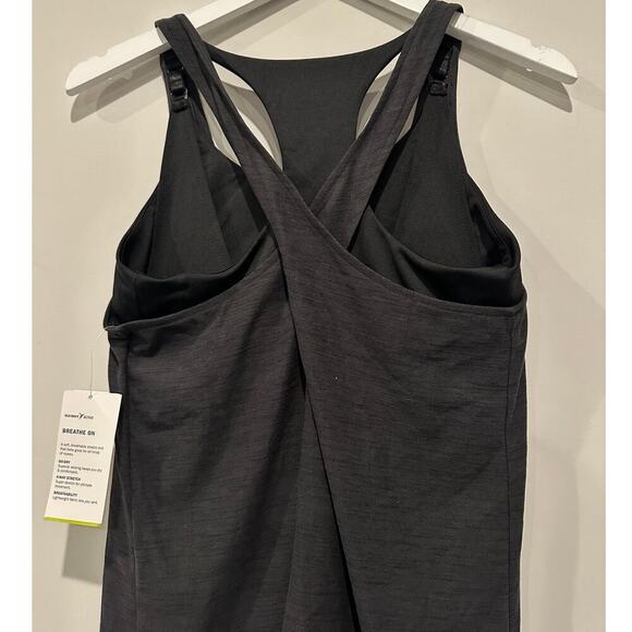 NWT Old Navy Active Size Medium Crisscross Back Tank Top Black Activewear Gym - Picture 3 of 11
